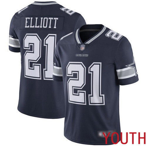 Youth Dallas Cowboys Limited Navy Blue Ezekiel Elliott Home #21 Vapor Untouchable NFL Jersey->youth nfl jersey->Youth Jersey
